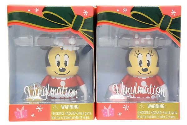 Vinylmation/バイナルメーション・Tokyo Disneyland/東京ディズニーランド「2013年 Christmas/クリスマス ・Mickey&Minnie/ミッキー＆ミニーセット」3” - KNot a TOY/ノットアトイ