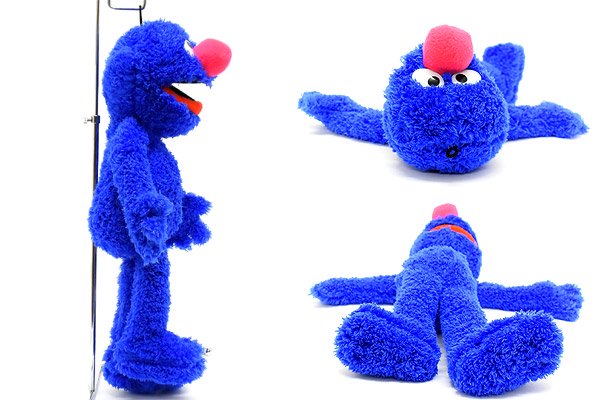 SESAME STREET/セサミストリート 「Grover/グローバー・ぬいぐるみ」 2013年・38cm・目にダメージ有 - KNot a  TOY/ノットアトイ