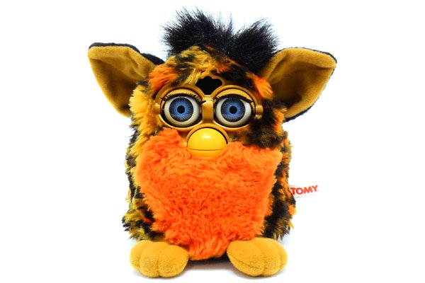 Furby/ファービー・TOMY/トミー・ヒョウ柄×オレンジ×ブラック・日本語