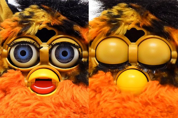 Furby/ファービー・TOMY/トミー・ヒョウ柄×オレンジ×ブラック・日本語