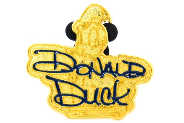 Disney Official ディズニーオフィシャル Lanyard Series Pin Badge ランヤードシリーズピンバッチ Donald Duck ドナルドダック サイン おもちゃ屋 Knot A Toy ノットアトイ Online Shop In 高円寺