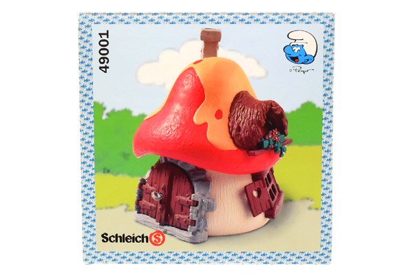 SMURFS/スマーフ・PVC Figure Playset/フィギュアプレイセット 「Mushroom House/マッシュルームハウス・きのこの家・大」  49001 - KNot a TOY/ノットアトイ