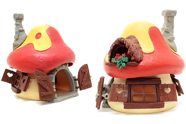 SMURFS/スマーフ・PVC Figure Playset/フィギュアプレイセット 「Mushroom House/マッシュルームハウス・きのこの家・大」  49001 - KNot a TOY/ノットアトイ