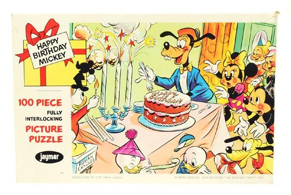 Disney ディズニー Jaymar Happy Birthday Mickey ハッピーバースデーミッキー 100piece Picture Puzzle 100ピースピクチャーパズル 開封済 おもちゃ屋 Knot A Toy ノットアトイ Online Shop In 高円寺