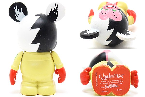 Vinylmation/バイナルメーション・Disney Villans Series1・ディズニーヴィランズシリーズ1 「Cruella De  Vil/クルエラ・ド・ビル」 3”・本体のみ・ダメージ - KNot a TOY/ノットアトイ