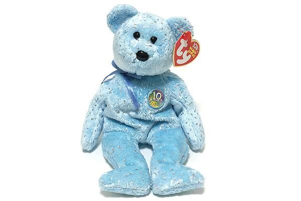 Ty Beanie Baby ビーニーベイビー ぬいぐるみ クマ Decade 10 Year Anniversary スカイブルー 誕生日 1月22日 おもちゃ屋 Knot A Toy ノットアトイ Online Shop In 高円寺