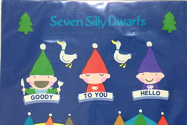 Seven Silly Dwarfs/セブンシリードワーフス・Sticker/ステッカー/シール・1979年 - KNot a TOY/ノットアトイ