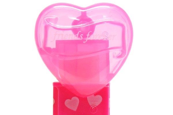 PEZ/ペッツ・キャンディーディスペンサー 「Valentine/バレンタイン・Clear Heart/クリアハート・hag  me!/ハグミー・ライトピンク＆ハート柄ステム」 - KNot a TOY/ノットアトイ