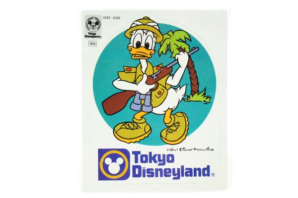 Tokyo Disneyland 東京ディズニーランド Donald Duck ドナルドダック アドベンチャーランド ステッカー シール Knot A Toy ノットアトイ