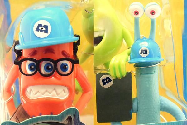 Monsters Inc モンスターズインク Tomy トミー トップスケアリフィギュア Mike Wazowski Frungus Ray マイクワゾウスキ ファンガス レイ パッケージダメージ Knot A Toy ノットアトイ