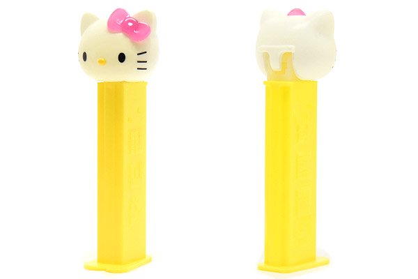 PEZ/ペッツ・Candy Dispenser/キャンディーディスペンサー・SANRIO/サンリオ 「HELLO KITTY/ハローキティ・リボン/クリア・イエロー」  ヤケ有 - KNot a TOY/ノットアトイ