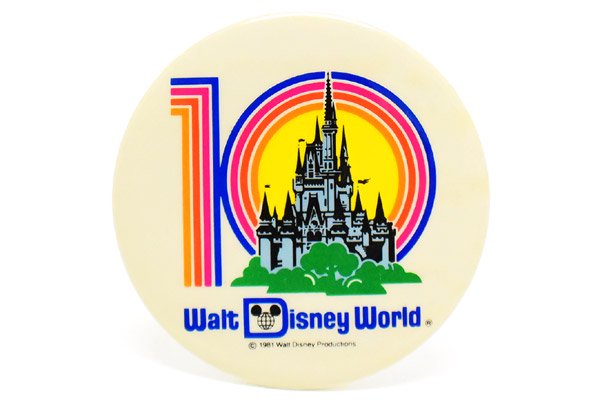 Walt Disney World ウォルトディズニーワールド Vintage Button Badge ビンテージ缶バッジ マジックキングダム 10th Anniversary 開園10周年記念 おもちゃ屋 Knot A Toy ノットアトイ Online Shop In 高円寺