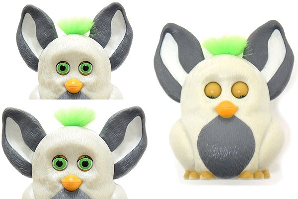 Furby2×BURGER KING/ファービー２×バーガーキング・Meal Toy/ミールトイ(KIDS CLUB/キッズクラブ)  「ライトグレー×ダークグレー×グリーン」 2005年・ダメージ有 - KNot a TOY/ノットアトイ