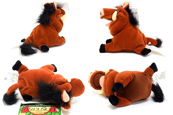 US. DISNEY STORE/ディズニーストア・THE LION KING/ライオンキング 「SOUND PUMBAA BEAN BAG/サウンド プンバァビーンバッグ・ぬいぐるみ」 - KNot a TOY/ノットアトイ