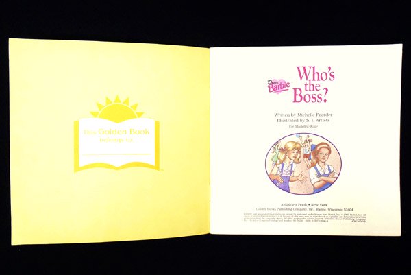 Golden Book/ゴールデンブック・洋書・絵本 「Dear Barbie/ディアバービー・Who's the Boss?/フーズザボス？」  1997年 - KNot a TOY/ノットアトイ