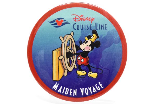 Disney CRUISE LINE/ディズニークルーズライン・Vintage Button Badge/ビンテージ缶バッジ 「MAIDEN  VOYAGE/メイデンボヤージュ」 - KNot a TOY/ノットアトイ