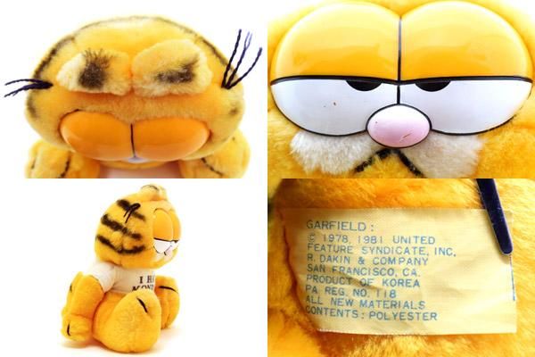 Garfield ガーフィールド I HATE MONDAY ぬいぐるみ タグの通販
