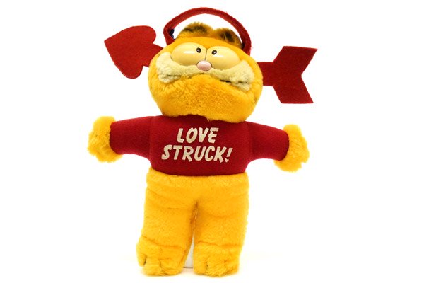 Garfield/ガーフィールド・DAKIN/デーキン・Plush/ぬいぐるみ 「Valentine's Day/バレンタインデー・Love  Struck/ラブストラック・吸盤付き」 21cm・ヤケ大 - KNot a TOY/ノットアトイ