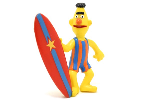80's アプローズ セサミストリート バート ソフビ フィギュア 指人形 applause Sesame Street Bert フィンガーパペット