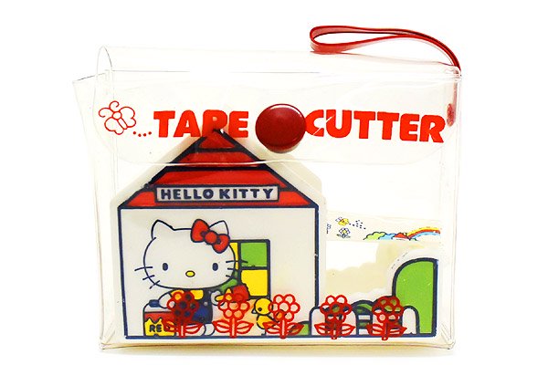 Hello Kitty/ハローキティ・TAPE CUTTER/テープカッター・セロハンテープ・ハウス・ビニールケース付き・1976年 - KNot a  TOY/ノットアトイ