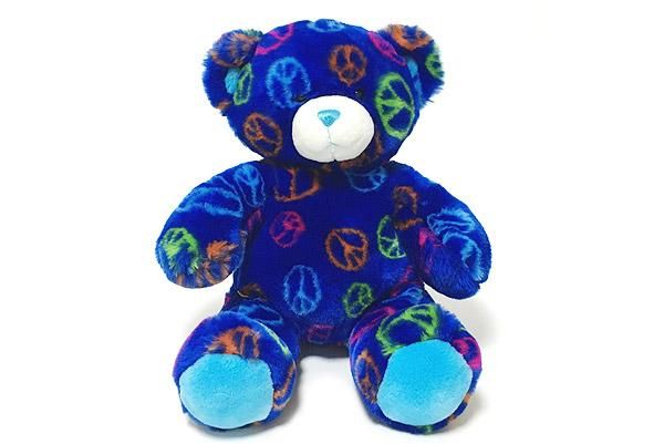 Build A Bear Workshop ビルドアベアワークショップ ぬいぐるみ ブルー ピースマーク柄 約38cm おもちゃ屋 Knot A Toy ノットアトイ Online Shop In 高円寺