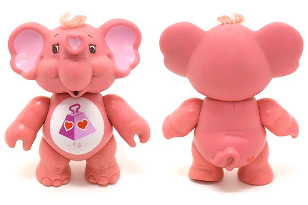 Care Bears/ケアベア・Poseable Figure/ポーサブルフィギュア・Lotsa Heart  Elephant/ロスタハートエレファント・ゾウ・カズンズ・約8.5cm・1985年 - KNot a TOY/ノットアトイ