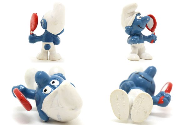 SMURFS/スマーフ・PVC Figure/フィギュア 「スマーフ・Vanity/バニティー・虚飾/うぬぼれ・手鏡」  20017・W.BERRIE.CO - KNot a TOY/ノットアトイ