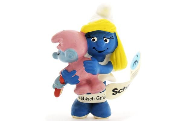 SMURFS/スマーフ・PVC Figure/フィギュア 「Smurfette with Baby 