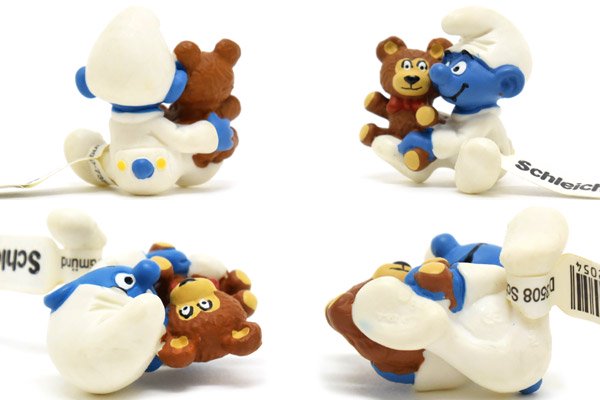 SMURFS/スマーフ・PVC Figure/フィギュア 「Baby Smurf with Teddy Bear/ベビースマーフウィズテディベア」  20205 - KNot a TOY/ノットアトイ