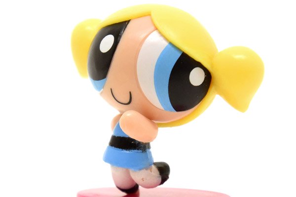 THE POWERPUFF GIRLS/パワーパフガールズ・Chimos/チモズ・mini PVC Figure/ミニフィギュア 「Bubbles/ バブルス(ポーズ)」 2012年・3.6cm - KNot a TOY/ノットアトイ