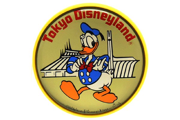 Tokyo Disneyland 東京ディズニーランド Vintage Plastic Badge ビンテージプラスチックバッジ Donald Duck ドナルドダック トゥモローランド 1984年 おもちゃ屋 Knot A Toy ノットアトイ Online Shop In 高円寺