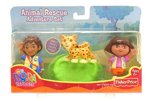 DORA the EXPLORER/ドーラといっしょに大冒険・Animal Rescue Adventure Set・フィギュア セット・Fisher-Price・ニコロデオン・2003年 - KNot a TOY/ノットアトイ