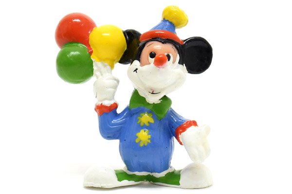 Disney/ディズニー・APPLAUSE/アプローズ・PVC Figure/フィギュア 「Mickey Mouse/ミッキーマウス・Pierrot/ピエロ  (Balloon/バルーン/風船)」 - KNot a TOY/ノットアトイ