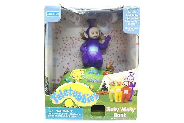 Teletubbies テレタビーズ Tinky Winky Bank ティンキーウィンキーバンク 歌う 光る 動く貯金箱 Trendmasters 1999年 おもちゃ屋 Knot A Toy ノットアトイ Online Shop In 高円寺