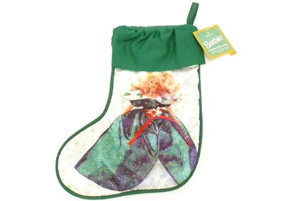 Barbie バービー Christmas Stocking クリスマスストッキング Holiday ホリデー 靴下 グリーン 1996年 おもちゃ屋 Knot A Toy ノットアトイ Online Shop In 高円寺