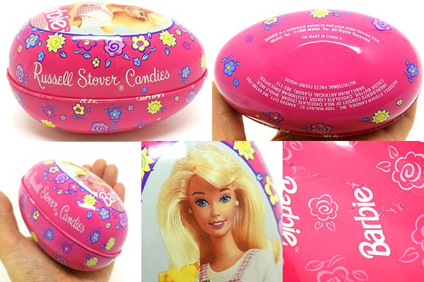 Barbie/バービー・Russell Stover CANDIES/ラッセルストーバー・エッグ型缶ケース・イースター・1996年・B - KNot  a TOY/ノットアトイ