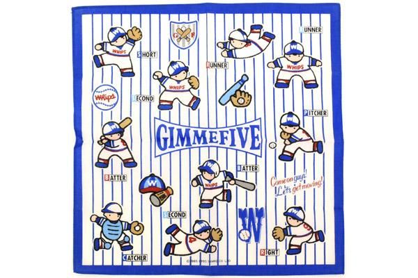 GIMME FIVE/ギミーファイブ・Handkerchief/ハンカチ・ホワイト×ブルー