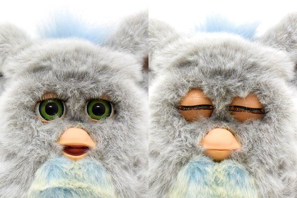 Furby2/ファービー２・Tiger Electronics/タイガーエレクトロニクス・グレー×イエロー+ブルー×ブルー 「Sleepy  Blue/スリーピーブルー」 英語ver - KNot a TOY/ノットアトイ