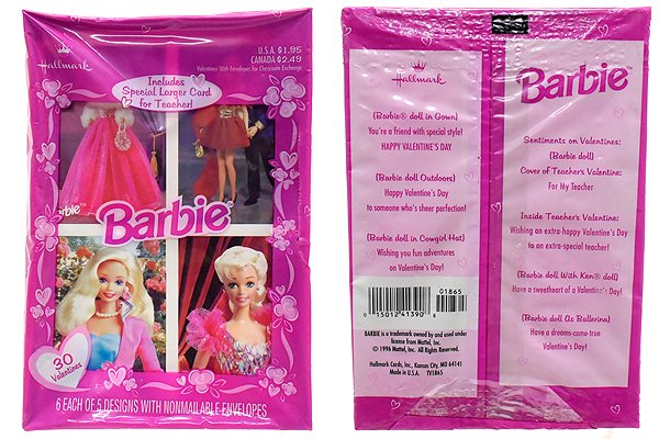 Barbie/バービー・Valentine Cards/バレンタインカード・1996年 - KNot 