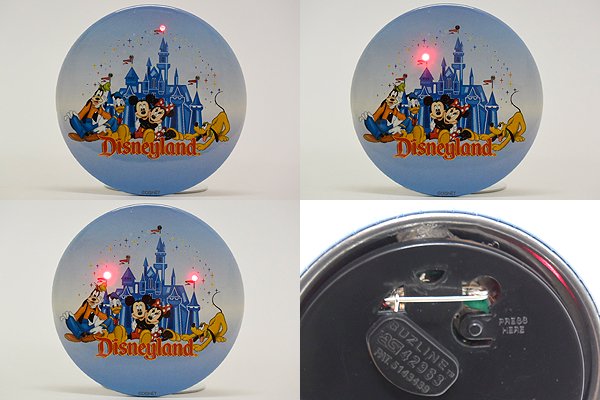 US.Disneylandディズニーランド・Vintage Button Badgeビンテージ缶