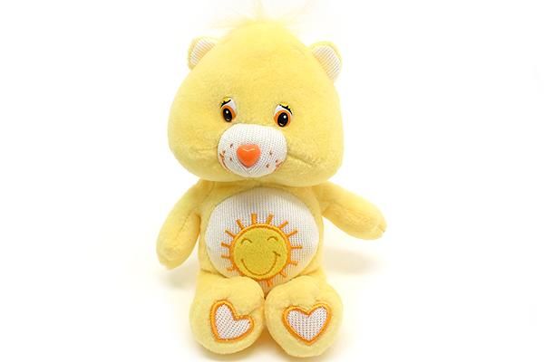 Care Bears/ケアベア・ぬいぐるみ・Funshine  Bear/ファンシャインベア・8inch/座った状態で16cm・2004年・GLOW/蓄光 - KNot a TOY/ノットアトイ