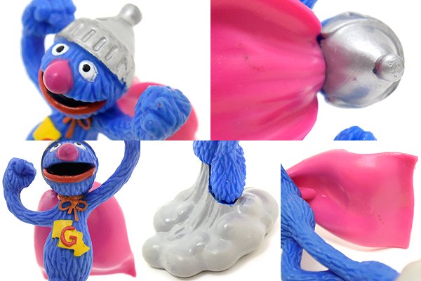 SESAME STREET/セサミストリート・APPLAUSE/アプローズ・PVC Figure/フィギュア 「Grover/グローバー・Super  Grover/スーパーグローバー」 傾斜強め - KNot a TOY/ノットアトイ