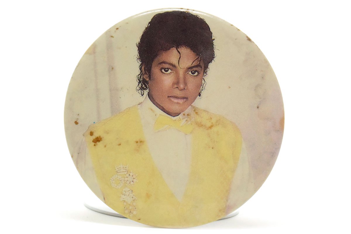 Michael Jackson マイケルジャクソン Human Nature ヒューマンネイチャー Vintage Button Badge ビンテージ缶バッジ 5 6cm 錆 シミ ダメージ有 おもちゃ屋 Knot A Toy ノットアトイ Online Shop In 高円寺