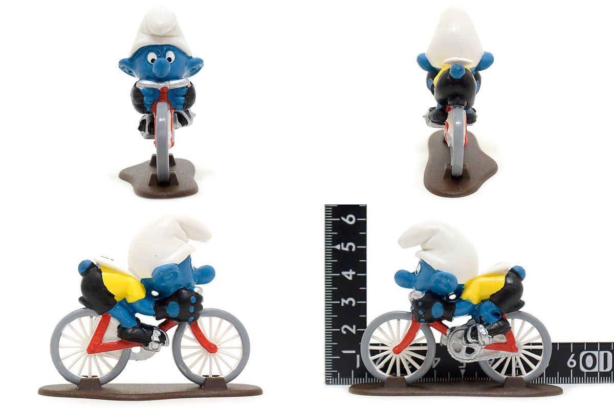 OLYMPIC SUPER SMURFS  SERIES/オリンピックスーパースマーフシリーズ・PVCフィギュア「Cyclist/サイクリスト/自転車競技/ロード＆トラックレース」40501箱ダメージ有  - KNot a TOY/ノットアトイ