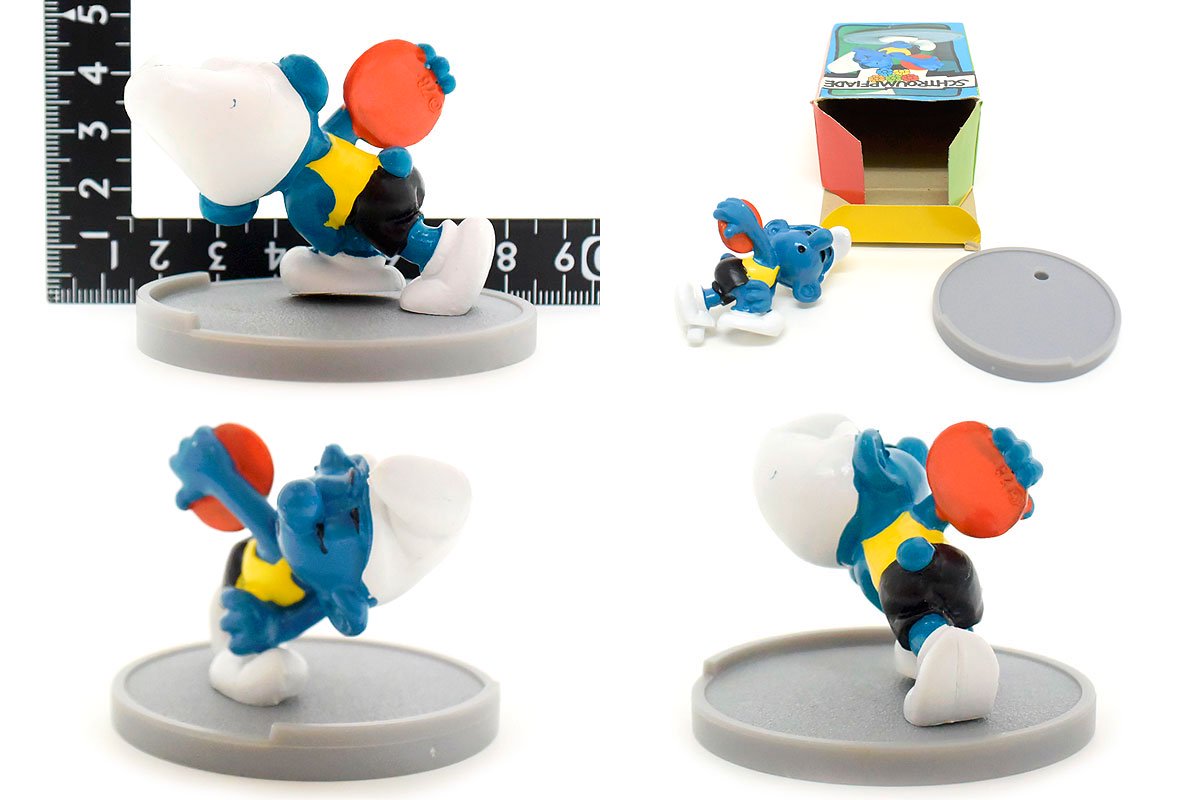 SUPER SMURFS SERIES/スーパースマーフシリーズ・PVC Figure/フィギュア 「Discus  Thrower/ディスカススローアー/円盤投げ」 40503・箱付/箱ダメージ有 - KNot a TOY/ノットアトイ