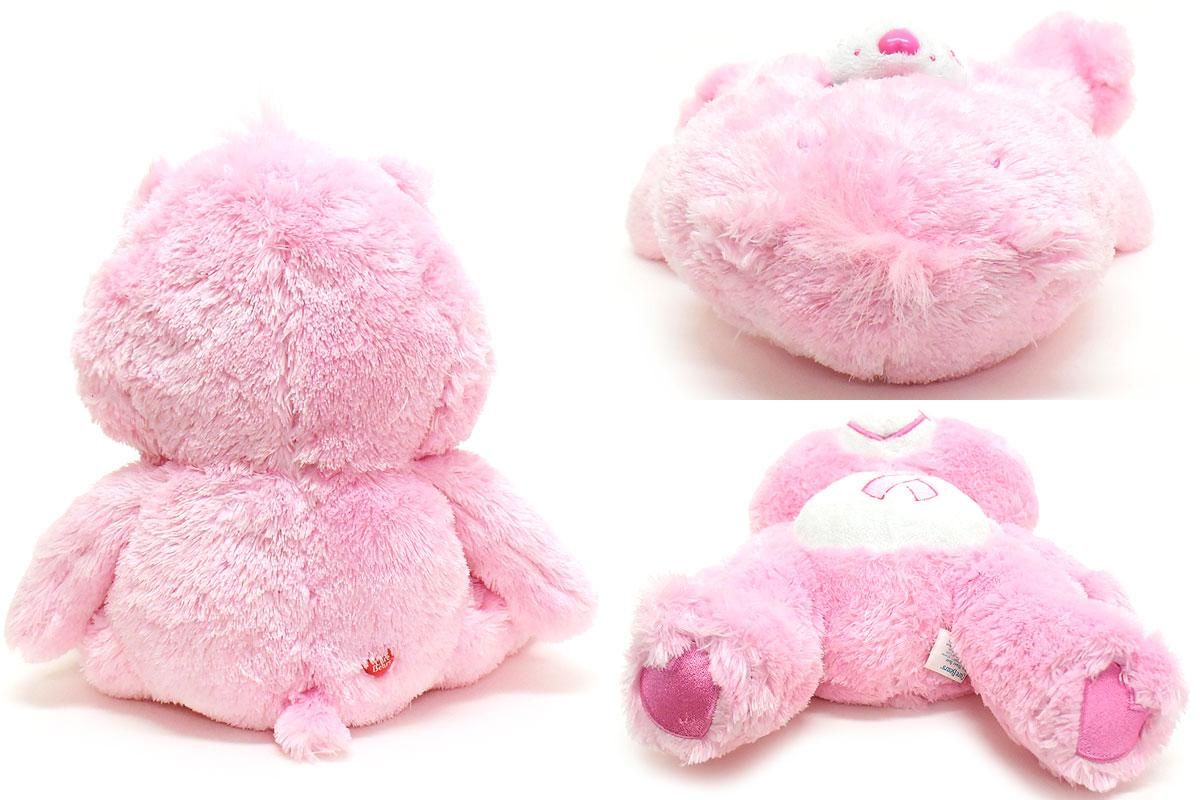 Care Bears/ケアベア・ぬいぐるみ・Pink Power Bear/ピンクパワーベア・ピンクリボン・2008年・13inch/座った状態で24cm  - KNot a TOY/ノットアトイ