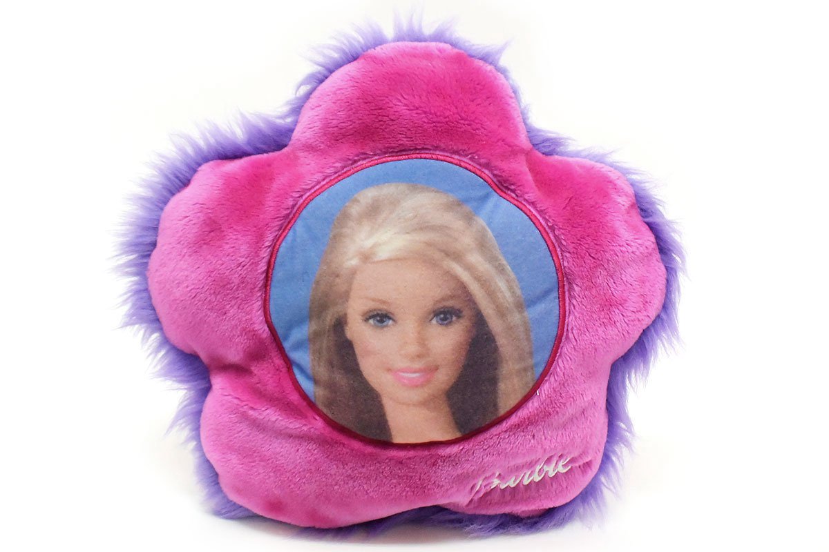 Barbie/バービー・Pink Plush Pillow Flower・フラワー型クッション