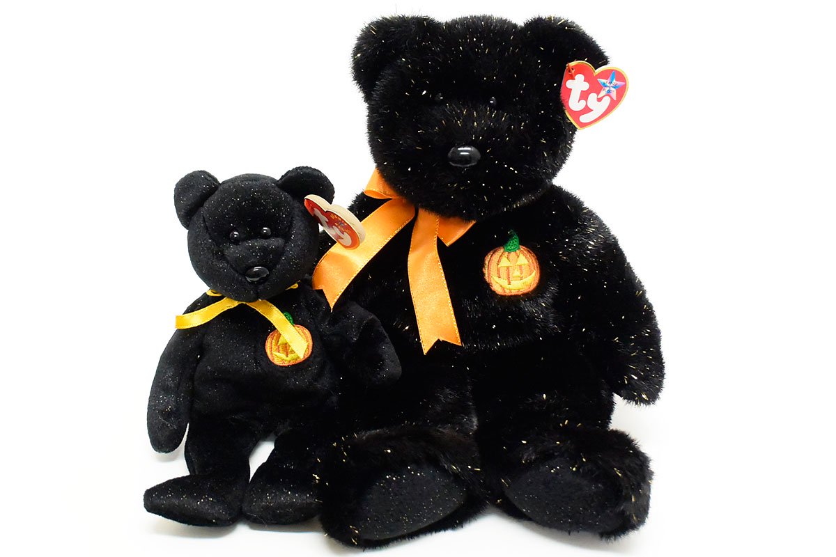 TY Beanie Baby&Beanie Buddy/ビーニーベイビー&ビーニーバディ・ぬいぐるみ2体 セット・クマ・Haunt/ハウント【誕生日/10月27日】・Halloween/ハロウィーン - KNot a TOY/ノットアトイ