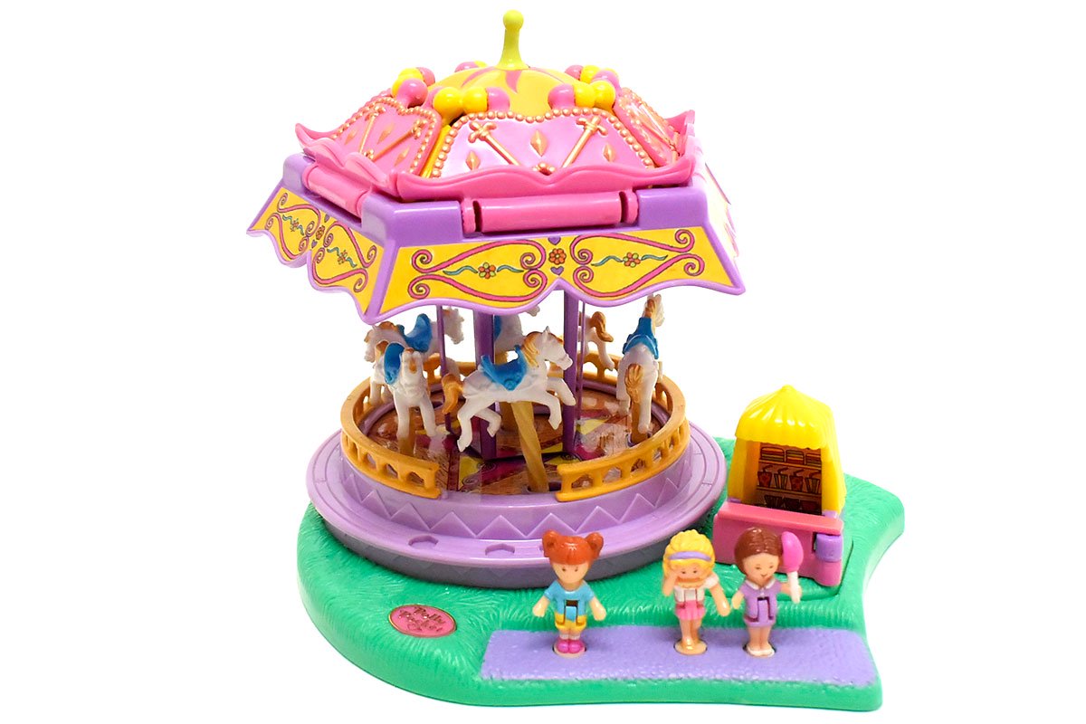 Polly Pocket/ポーリーポケット・Spin Pretty Carousel Playset/スピンプリティカルーセルプレイセット・オープンカフェのメリーゴラウンド・遊園地  - KNot a TOY/ノットアトイ