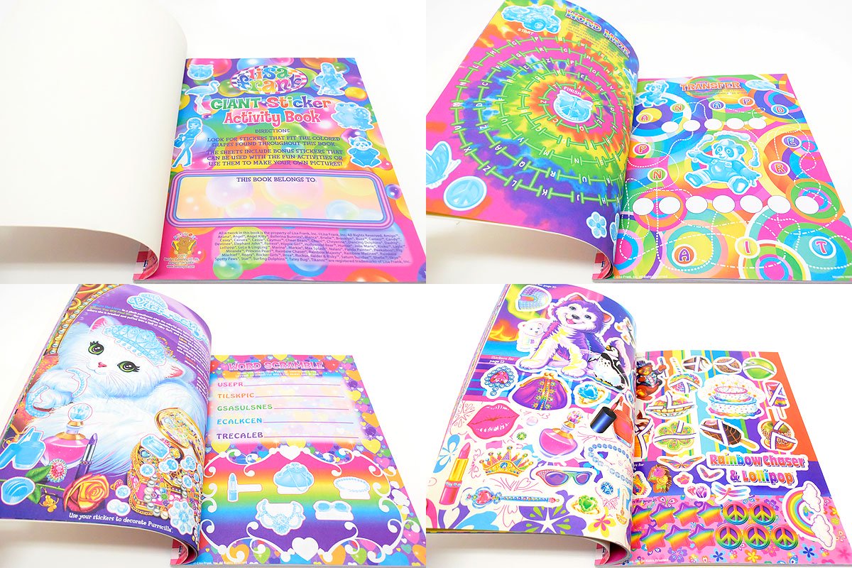 Lisa Frank/リサフランク・GIANT Sticker Activity Book Over 500  Stickers・ステッカーアクティビティブック・2012年 - KNot a TOY/ノットアトイ